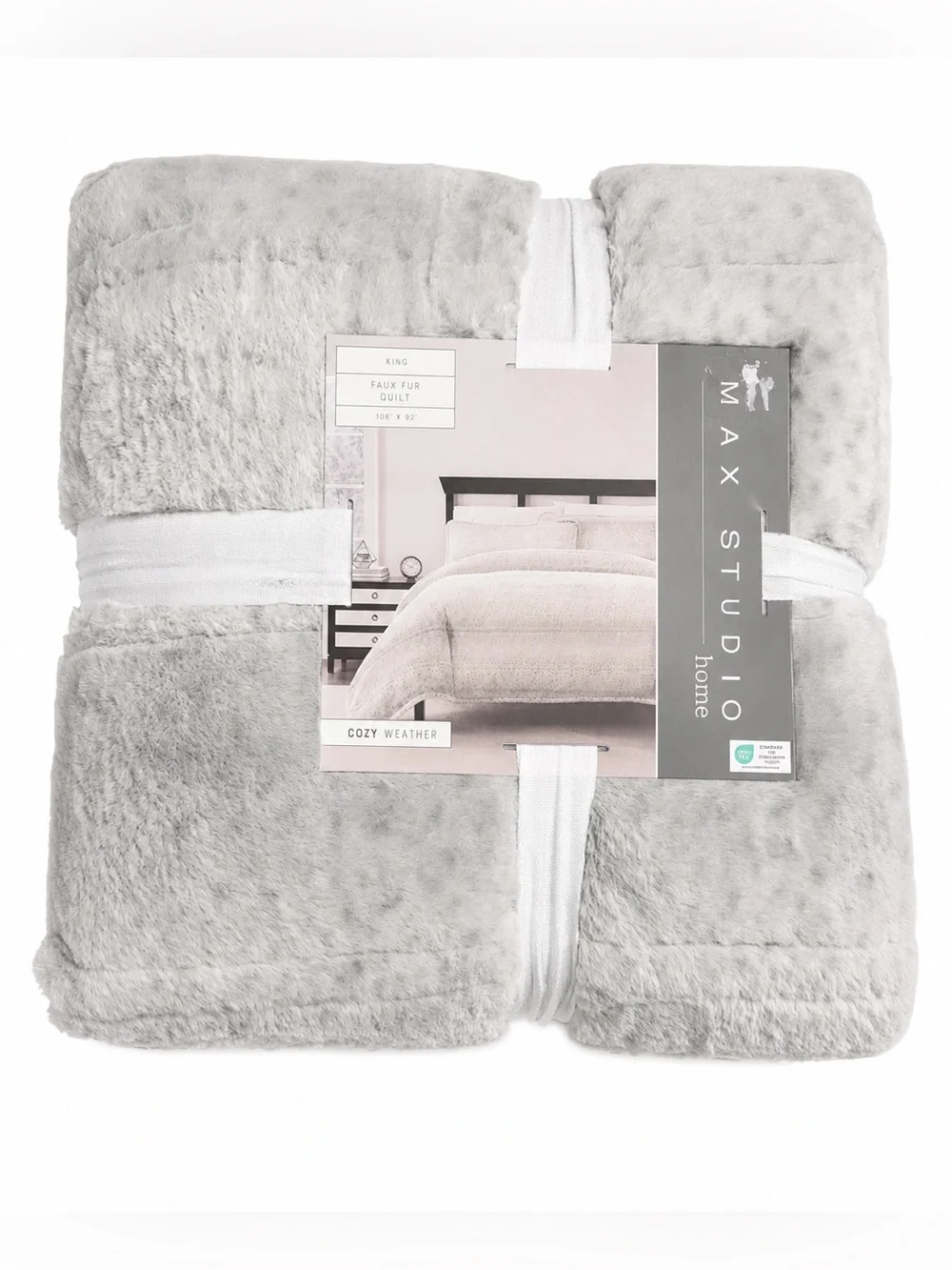 Max Studio Home King Faux Fur Quilt